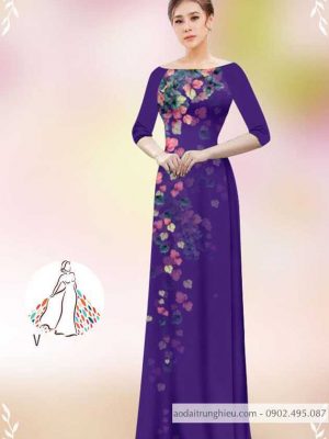 Vải áo dài hoa rơi mới ra AD 14436 21 1589778221 177 vai ao dai vai ao dai dep ad