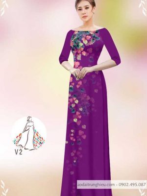 Vải áo dài hoa rơi mới ra AD 14436 37 1589778223 535 vai ao dai vai ao dai dep ad