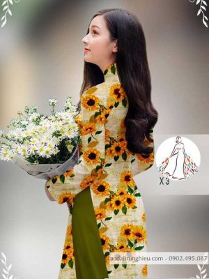 Vải áo dài hoa hướng dương đều thiết kế 2020 AD 14434 21 1589858975 372 vai ao dai vai ao dai dep ad