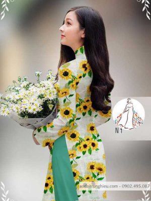 Vải áo dài hoa hướng dương đều thiết kế 2020 AD 14434 32 1589858977 21 vai ao dai vai ao dai dep ad