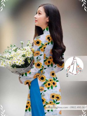 Vải áo dài hoa hướng dương đều thiết kế 2020 AD 14434 33 1589858977 482 vai ao dai vai ao dai dep ad