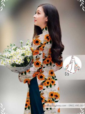Vải áo dài hoa hướng dương đều thiết kế 2020 AD 14434 34 1589858978 610 vai ao dai vai ao dai dep ad