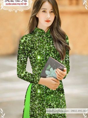 Vải áo dài lấp lánh 3D thiết kế 2020 AD T7465 19 1589859576 388 vai ao dai vai ao dai dep ad