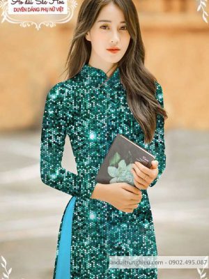 Vải áo dài lấp lánh 3D thiết kế 2020 AD T7465 15 1589859576 572 vai ao dai vai ao dai dep ad