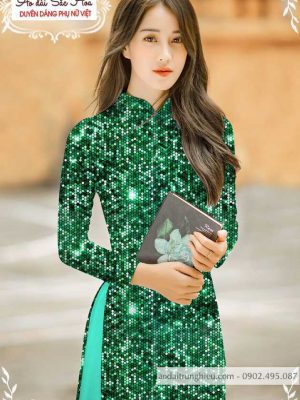 Vải áo dài lấp lánh 3D thiết kế 2020 AD T7465 20 1589859577 422 vai ao dai vai ao dai dep ad