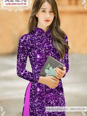 Vải áo dài lấp lánh 3D thiết kế 2020 AD T7465 25 1589859578 356 vai ao dai vai ao dai dep ad