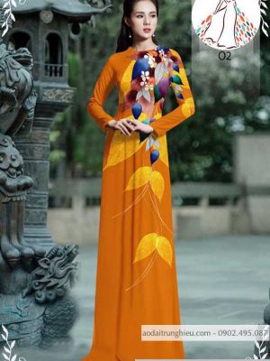 Vải áo dài hình lá kiểu mới AD 10510 21 1589935632 656 vai ao dai vai ao dai dep ad
