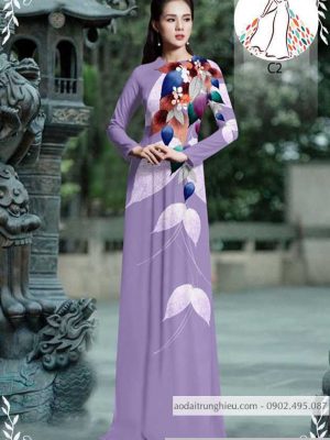 Vải áo dài hình lá kiểu mới AD 10510 22 1589935632 889 vai ao dai vai ao dai dep ad