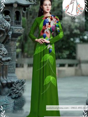 Vải áo dài hình lá kiểu mới AD 10510 27 1589935633 46 vai ao dai vai ao dai dep ad