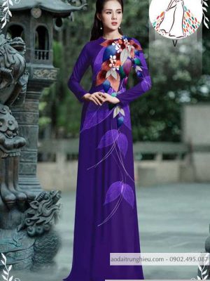 Vải áo dài hình lá kiểu mới AD 10510 28 1589935633 55 vai ao dai vai ao dai dep ad