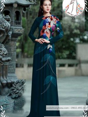 Vải áo dài hình lá kiểu mới AD 10510 25 1589935633 706 vai ao dai vai ao dai dep ad
