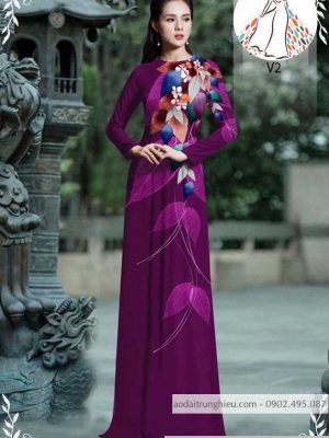 Vải áo dài hình lá kiểu mới AD 10510 30 1589935634 362 vai ao dai vai ao dai dep ad
