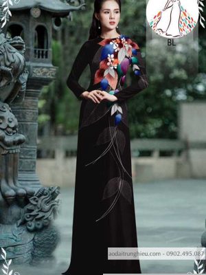 Vải áo dài hình lá kiểu mới AD 10510 34 1589935634 710 vai ao dai vai ao dai dep ad