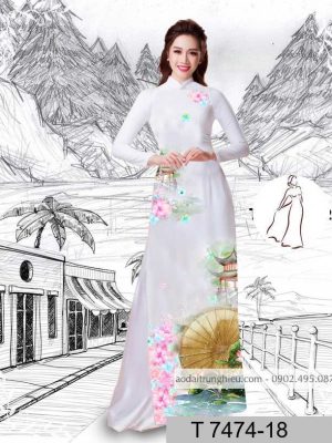 Vải áo dài hoa sen kiểu mới AD T7474 29 1589940637 792 vai ao dai vai ao dai dep ad