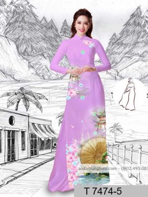 Vải áo dài hoa sen kiểu mới AD T7474 34 1589940638 240 vai ao dai vai ao dai dep ad
