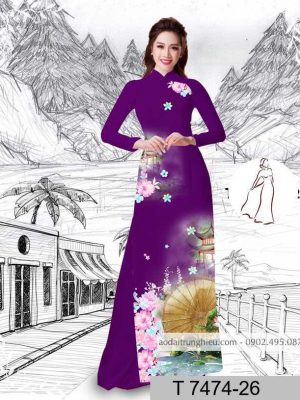 Vải áo dài hoa sen kiểu mới AD T7474 35 1589940638 869 vai ao dai vai ao dai dep ad