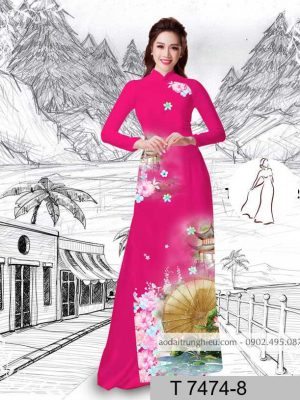 Vải áo dài hoa sen kiểu mới AD T7474 39 1589940639 215 vai ao dai vai ao dai dep ad
