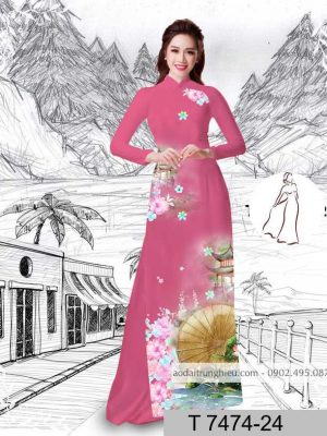 Vải áo dài hoa sen kiểu mới AD T7474 50 1589940640 366 vai ao dai vai ao dai dep ad