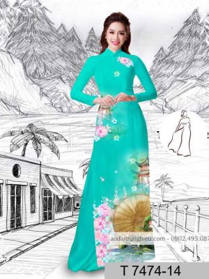 Vải áo dài hoa sen kiểu mới AD T7474 46 1589940640 893 vai ao dai vai ao dai dep ad