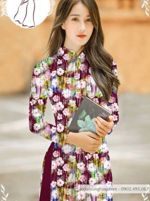 Vải áo dài hoa đều thiết kế 2020 AD T7471 10 1589940904 500 vai ao dai vai ao dai dep ad