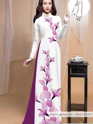 Vải áo dài hoa dâm bụt thiết kế 2020 AD 10360 33 1590028337 455 vai ao dai vai ao dai dep ad