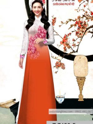 Vải áo dài hoa hồng kiểu mới AD T7480 21 1590028696 936 vai ao dai vai ao dai dep ad