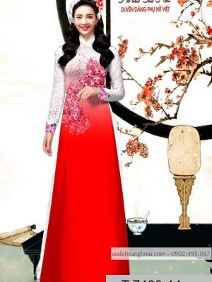 Vải áo dài hoa hồng kiểu mới AD T7480 22 1590028697 425 vai ao dai vai ao dai dep ad