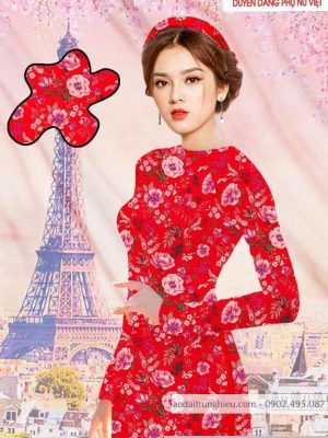 Vải áo dài hoa hồng đều thiết kế 2020 AD T7479 25 1590028818 834 vai ao dai vai ao dai dep ad