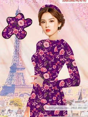 Vải áo dài hoa hồng đều thiết kế 2020 AD T7479 31 1590028819 535 vai ao dai vai ao dai dep ad