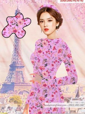 Vải áo dài hoa hồng đều thiết kế 2020 AD T7479 30 1590028819 952 vai ao dai vai ao dai dep ad