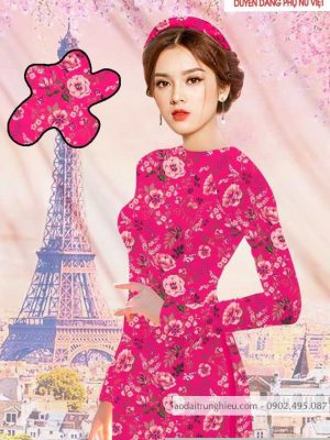 Vải áo dài hoa hồng đều thiết kế 2020 AD T7479 35 1590028820 303 vai ao dai vai ao dai dep ad