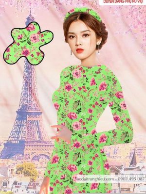 Vải áo dài hoa hồng đều thiết kế 2020 AD T7479 43 1590028822 48 vai ao dai vai ao dai dep ad