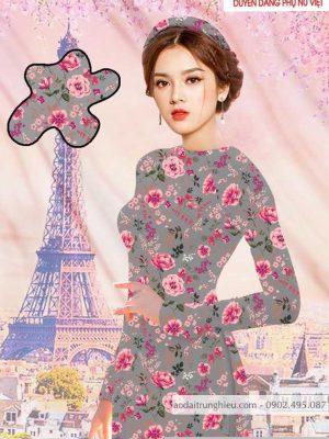 Vải áo dài hoa hồng đều thiết kế 2020 AD T7479 44 1590028822 992 vai ao dai vai ao dai dep ad