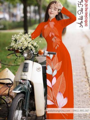 Vải áo dài hình lá mới ra AD C2884 27 1590121212 206 vai ao dai vai ao dai dep ad