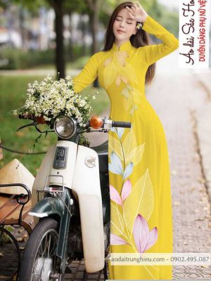 Vải áo dài hình lá mới ra AD C2884 28 1590121212 643 vai ao dai vai ao dai dep ad