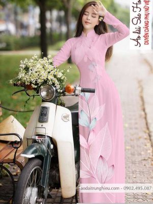 Vải áo dài hình lá mới ra AD C2884 30 1590121212 729 vai ao dai vai ao dai dep ad