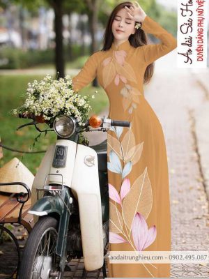 Vải áo dài hình lá mới ra AD C2884 41 1590121214 324 vai ao dai vai ao dai dep ad