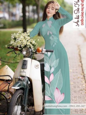 Vải áo dài hình lá mới ra AD C2884 48 1590121216 118 vai ao dai vai ao dai dep ad