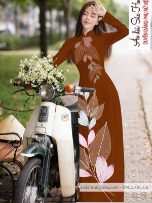 Vải áo dài hình lá mới ra AD C2884 49 1590121216 195 vai ao dai vai ao dai dep ad