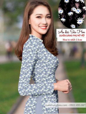 Vải áo dài cúc nhí mới ra AD T7140 21 1590121931 63 vai ao dai vai ao dai dep ad