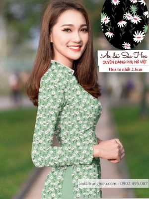Vải áo dài cúc nhí mới ra AD T7140 19 1590121931 912 vai ao dai vai ao dai dep ad