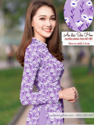 Vải áo dài cúc nhí mới ra AD T7140 23 1590121932 464 vai ao dai vai ao dai dep ad