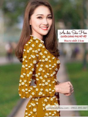 Vải áo dài cúc nhí mới ra AD T7140 29 1590121933 801 vai ao dai vai ao dai dep ad