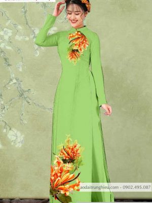 Vải áo dài hoa ly kiểu mới AD T7138 20 1590122053 122 vai ao dai vai ao dai dep ad