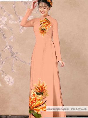 Vải áo dài hoa ly kiểu mới AD T7138 19 1590122053 355 vai ao dai vai ao dai dep ad