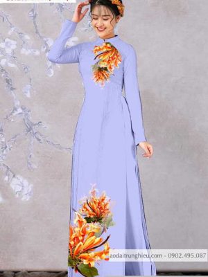 Vải áo dài hoa ly kiểu mới AD T7138 21 1590122053 836 vai ao dai vai ao dai dep ad