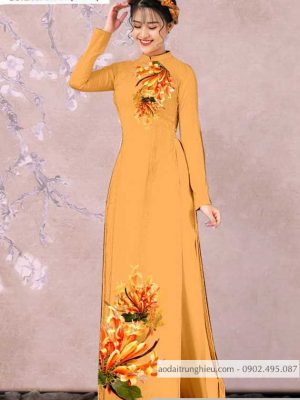 Vải áo dài hoa ly kiểu mới AD T7138 24 1590122053 909 vai ao dai vai ao dai dep ad