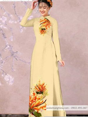 Vải áo dài hoa ly kiểu mới AD T7138 27 1590122054 104 vai ao dai vai ao dai dep ad