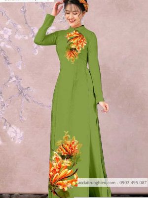 Vải áo dài hoa ly kiểu mới AD T7138 25 1590122054 467 vai ao dai vai ao dai dep ad