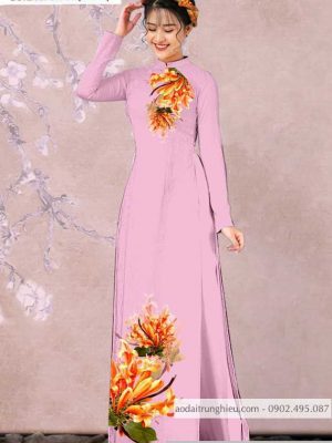 Vải áo dài hoa ly kiểu mới AD T7138 26 1590122054 614 vai ao dai vai ao dai dep ad